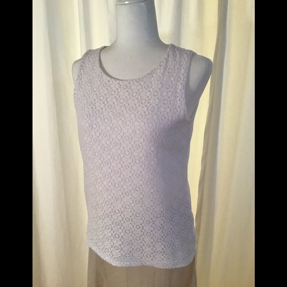 Talbots White Eyelet Front Shell - Picture 1 of 8